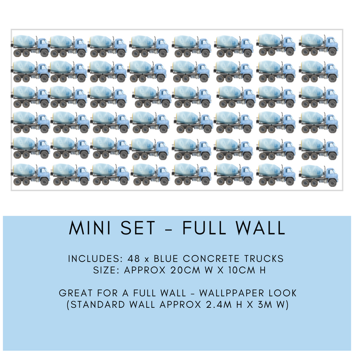 Mini Blue Concrete Truck Packs