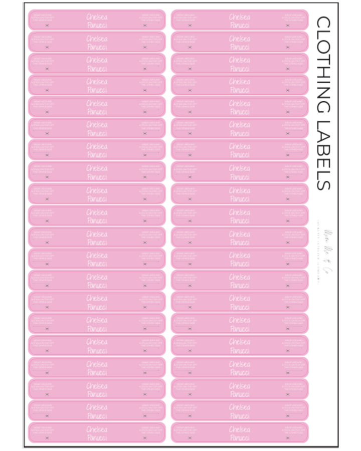 Wrap and Stick Clothing Name Labels - 40 Pack