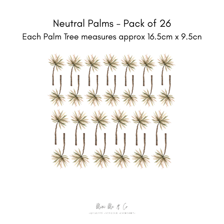 Neutral Palm Tree Wall Decals