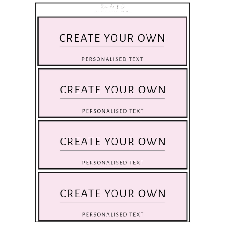Personalised Storage Labels – Pack of 4  200mm x 65mm